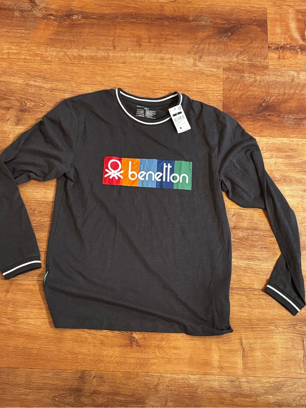 United Colors Of Benetton Grey Long-Sleeve Logo